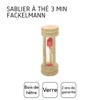 Fackelmann Egg Timer with Sand 10x3,5cm of Beech, Wood Beige,