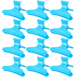12 Pack Butterfly Hair Clamps Claw Clips Salon Pro Section Clip for Styling, Sectioning, Cutting, Coloring Hair Clips Hairdressing Salon Tool Hair Accessories for Women Girls (Turquoise, One size)