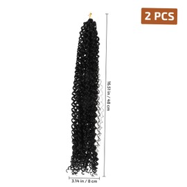 Beavorty 2 Pack Curly Crochet Wig Braids for Women Spring Twisted Hair Braid Natural Wavy Wig No Odor