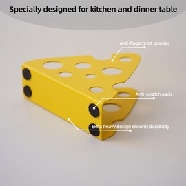 Metal Cute Yellow Cheese Silhouette Tabletop Napkin Holder For Table/Freestanding Tissue Dispenser