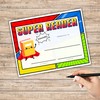 Super Reader Award Certificate 30pk 8.5x11” Hero Themed AR Reading