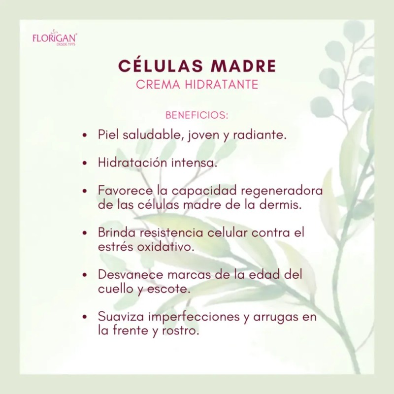 Florigan crema hidratante 110 ml | células madre para todo