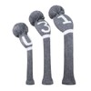 Knitted Pom Pom Golf Headwear Set for Driver Wood, Fairway
