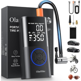 OlarHike Portable Tire Inflator, 160 PSI Battery-Powered Air Pump for Cars, Bikes, and Motorcycles