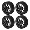 4Pcs Rubber Tires Aluminum Alloy Exquisite Simple Installation Tyres for