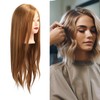 Hairdressing Mannequin Head 85 Percent Real Hair Flexible Multipurpose Hair