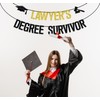 Gold Glitter Lawyer's Degree Survivor Banner, Congarts Lawyer/Congarts JD, 2025