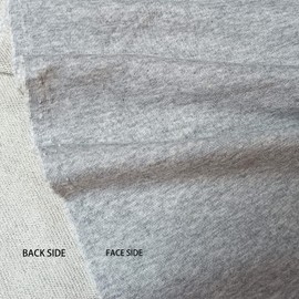 Cotton French Terry Fabric 72 Inches Width by The Yard Entelare(Heather Grey)