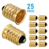 (25 Pack) European Base (E14) to Candelabra Base (E12) Socket