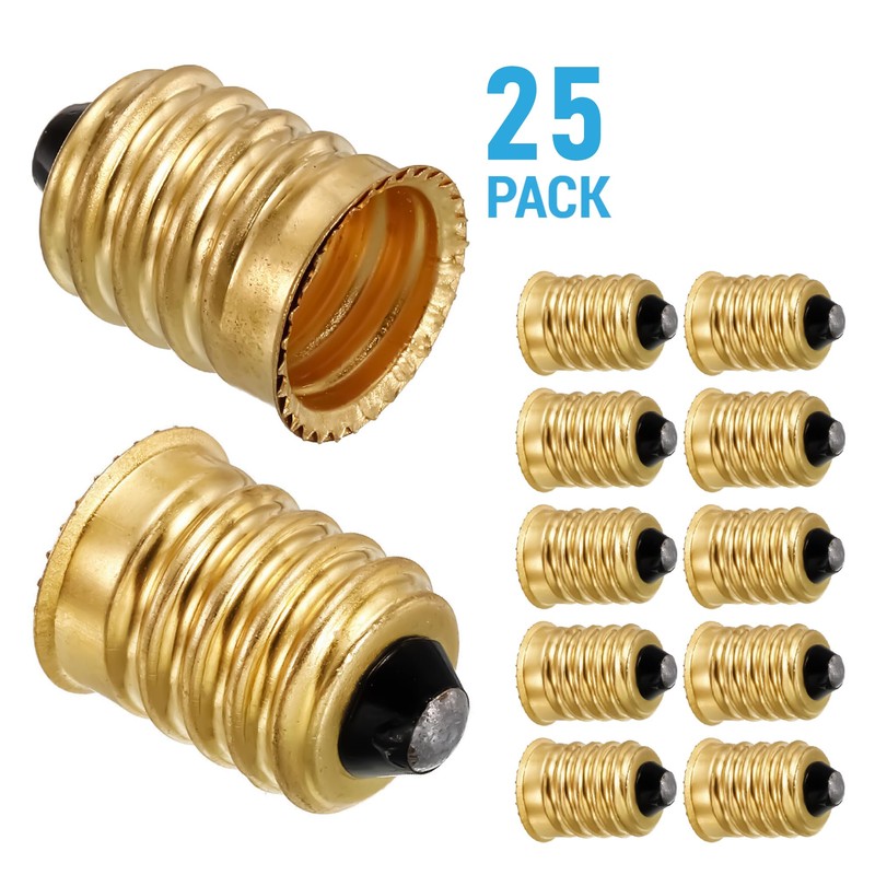 (25 Pack) European Base (E14) to Candelabra Base (E12) Socket
