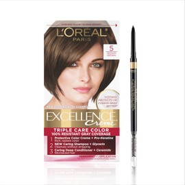 L'Oréal ParisBrow Stylist Brunette, 1 Count + Excellence 5 Medium Brown
