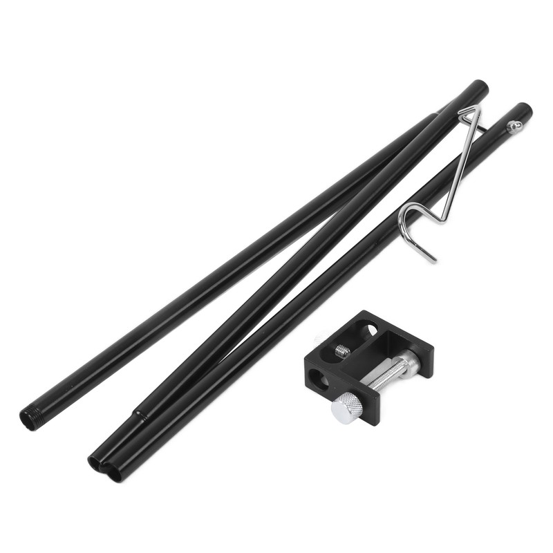 Camping Lantern Stand Aluminum Alloy Foldable Single Hook Lamp Pole