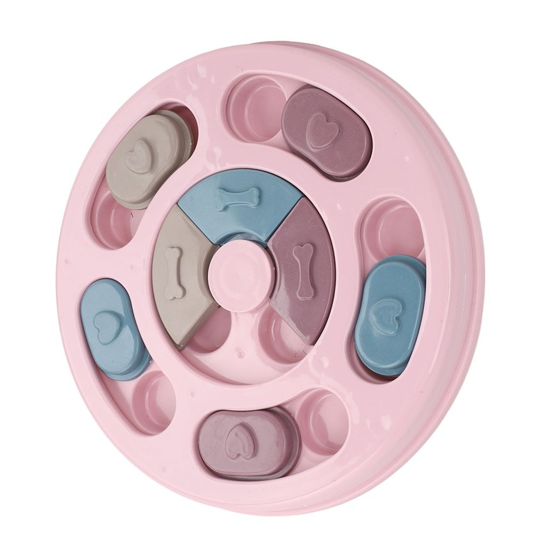 Pet Treat Puzzle Toy Interactive Prevent Slip Round Dog Slow