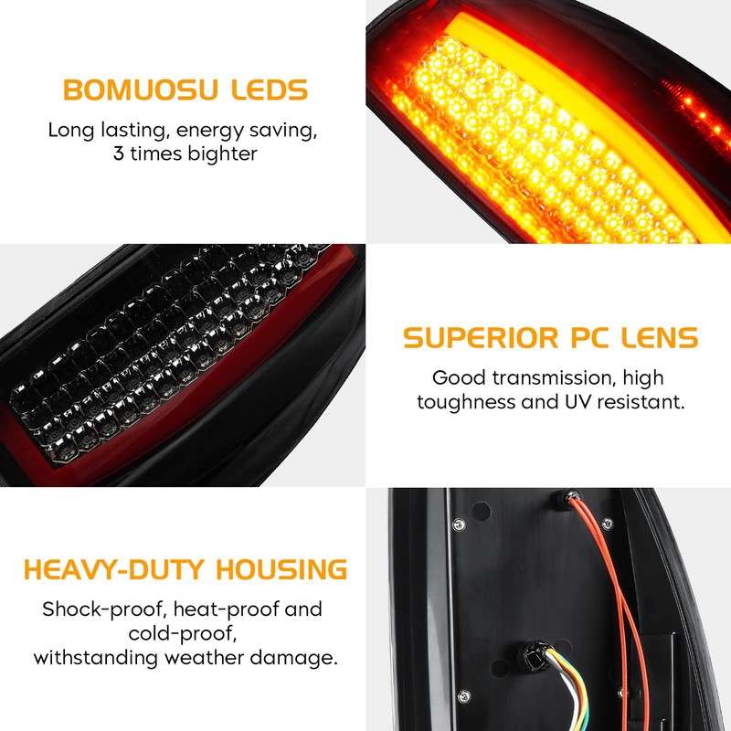 LED Tail Light + 3rd Brake Light Kit Fit for