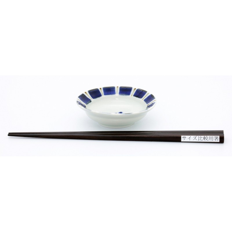 有田焼 皓洋窯 楕円豆皿 ゴスサビ十草リム