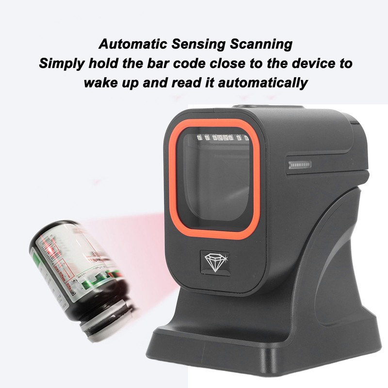 1D 2D Desktop Barcode Scanner Automatic Sensing QR Code Reader