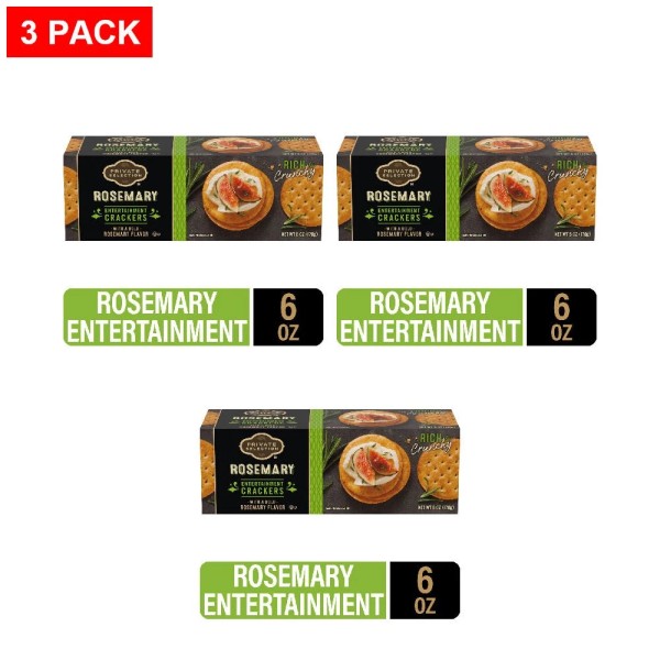 Private Selection Rosemary Entertainment Wheat Crackers 6 oz - Pack
