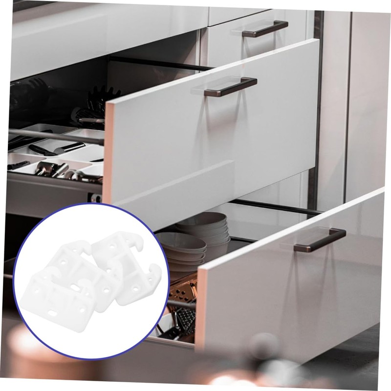 TEHAUX 20pcs Crab Shaped Drawer Guides Durable Plastic Drawer Slides