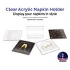 Napkin Holder with Flared Sides Clear Acrylic Upright Table Picnic