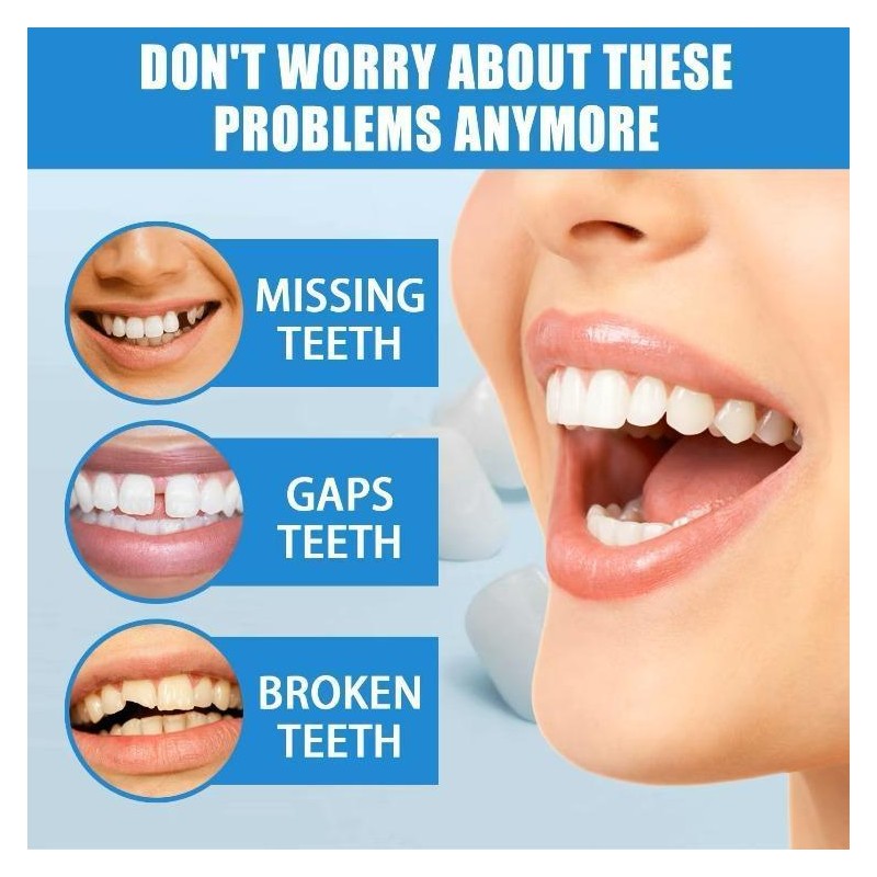 UAYSUING Shapeable Denture Pellets - Mouldable False Teeth Solution for