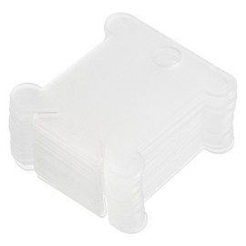 M METERXITY 300 Pcs Plastic Floss Bobbins - Cotton Thread Card Organizer Holder Apply to Sewing/Embroidery/Cross Stitch Storage (Clear)