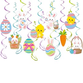 KSVFTB 10 Pcs Easter Decorations, Easter Hanging Decorations, Easter Banner, Easter Decoration, Easter Decor, Cute Bunny Eggs Party Decor, Diy Easter Party Decorations
