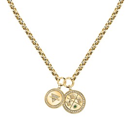 Morellato Cosmo SAUM10 Women's Necklace Capsule Collection in Steel and Crystals, Alloy Steel