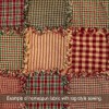 Primitive Red 5 Homespun Cotton Plaid Fabric by JCS -