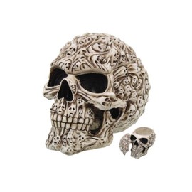 7.5 Inch Spirit Ghost Print Skull Removable Top Desktop Figurine