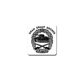 Panzergrenadier Dran-Drauf-Drüber Sticker PzGren Beret Badge 7 x 7 cm #A4255
