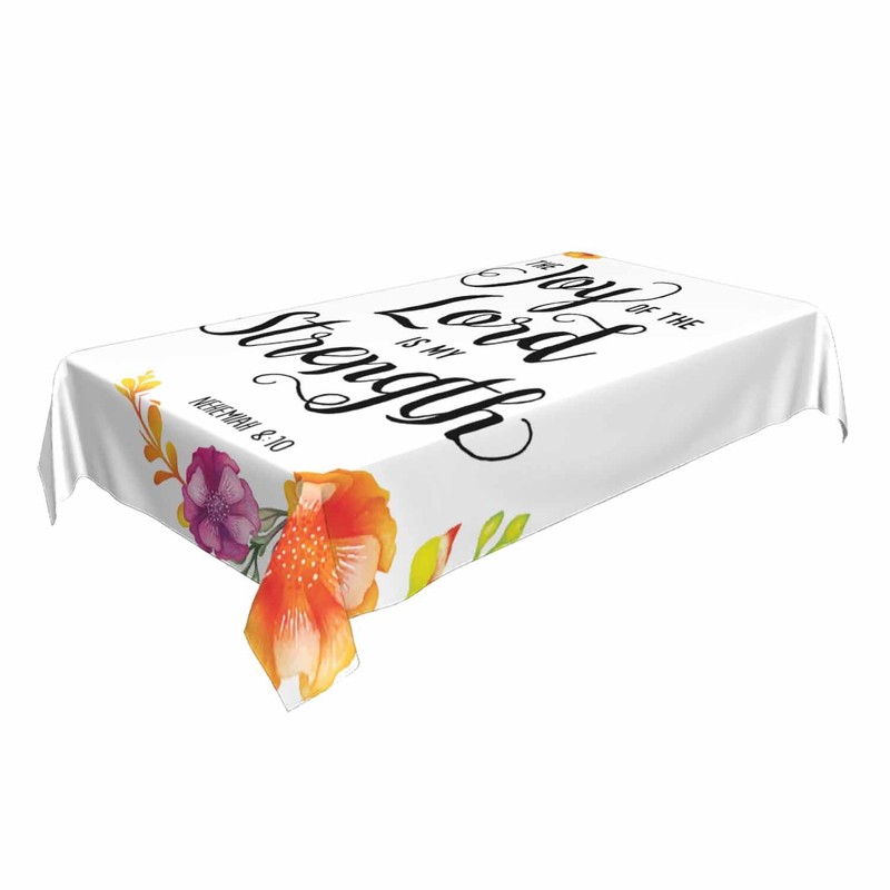 Flower Modern Quartz Table Cloth for Rectangle Table 60x84 Inch