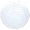 West5Products Classic Japanese Style White Round Paper Ribbed Lampshade 30cm