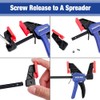 WORKPRO 6" Mini Bar Clamps for Woodworking, One-Handed Clamp/Spreader, Light-Duty