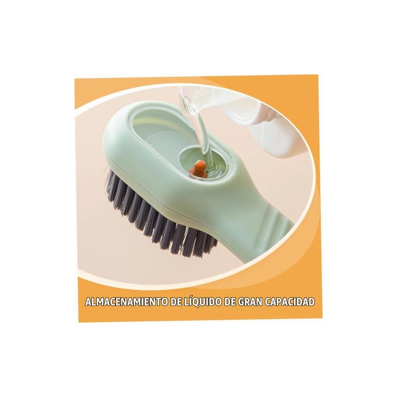 Cepillo para Fregar con Dispensador de Jabón, Mango Largo de