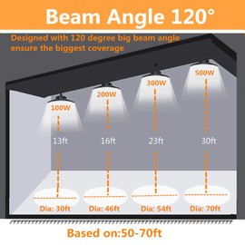 Chunnuan UFO LED High Bay Lights 300W, Super Bright 30000LM, 6500K Daylight, Waterproof, LED High Bay Light for Factory Warehouse Workshop