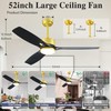 Ceiling Fans with Lights and Remote - 52 Inch Smart