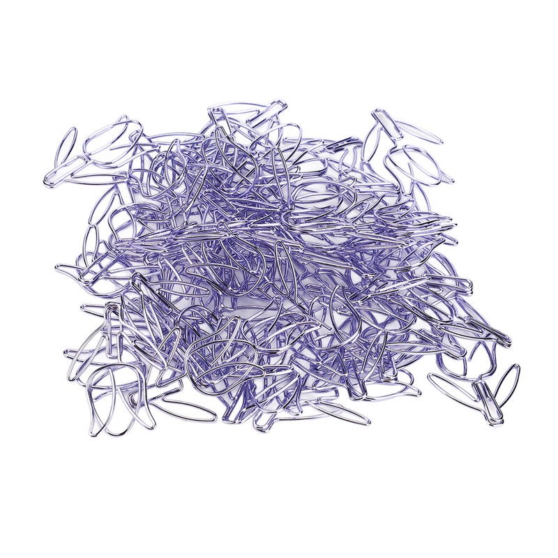 50Pcs Tulip Paper Clips Cute Purple Tulip Design Durable Metal
