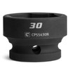 Capri Tools 30 mm Stubby Impact Socket, 1/2 in. Drive,