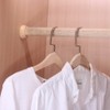 Btibpse Wooden Oval Closet Rod Polished Wood Wardrobe Closet Rod