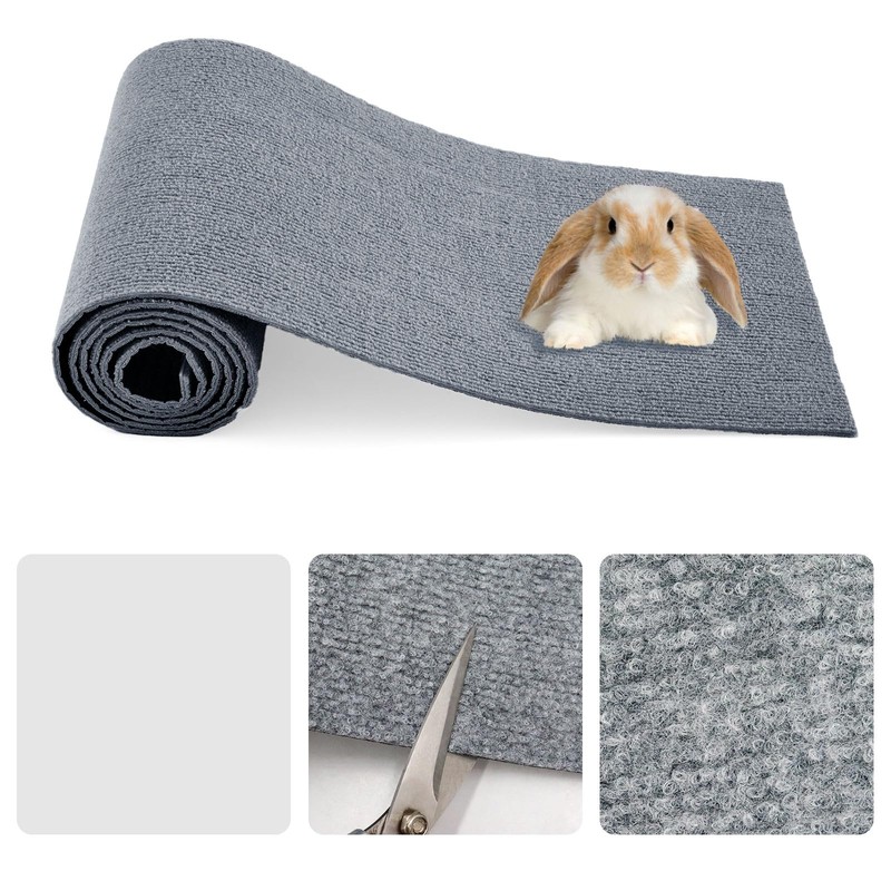 Rabbit Scratching Pad, Non-Woven Blanket with Back Adhesive, Rabbit Toys