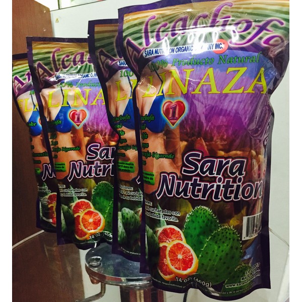 4 Pieza Pack New Alcachofa Linaza Flax Seed Sara Nutrition Colon Cleanse 14oz 