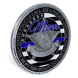 US Police Challenge Coin Thin Blue Line Commemorative Coin (Mom)
