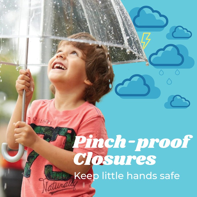 totes Kids Clear Bubble Umbrella with Dome Canopy, Lightweight Design,