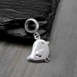 Unbranded Silver Baby Chick Dangle Charm - Easter Chick Charm fits European Bracelets