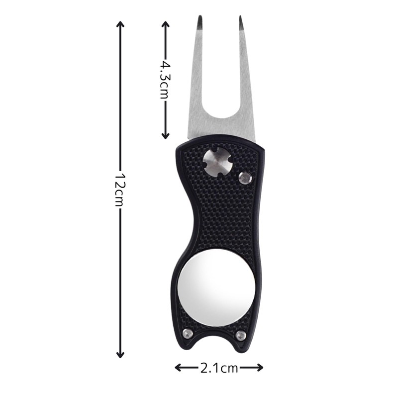 AquaLoach Golf Green Fork White Black Set of 2 Golf
