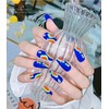 YIMART Clear Acrylic Long Fake Nails Capsules Almond French Coffin