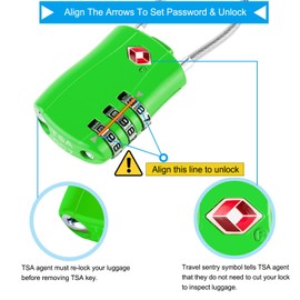 Pack of 2, TSA Luggage Locks Diyife 3 Digit Security Lock Combination Locks Code Lock for Travel Suitcase Luggage Bag Case etc.