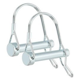 PATIKIL Shaft Locking Pin W Ear 5/16x2-9/16x1.57"(D*L*IW), 2 Pcs Safety Coupler Pin Pto Pin Round Arch Wire Retainer and Ear for Farm Trailer Tractor Truck Boat Towing (8x65x40mm)