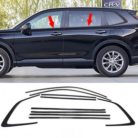 Window Trim Chrome Delete Blackout Overlay Kit Pre-Cut Vinyl Compatible for Honda CR-V 2023-2024