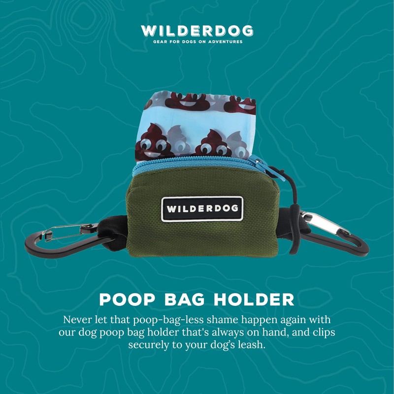 Wilderdog Dog Poop Bag Holder - Dark Green
